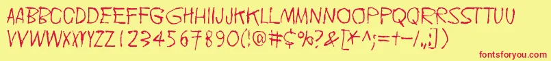 Doublpeopl Font – Red Fonts on Yellow Background