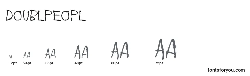 Размеры шрифта Doublpeopl (114277)