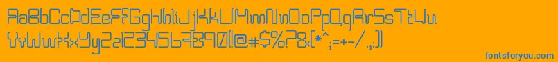Bpneon Font – Blue Fonts on Orange Background