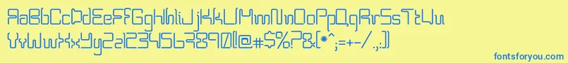 Bpneon Font – Blue Fonts on Yellow Background