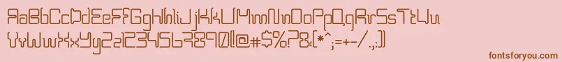 Bpneon Font – Brown Fonts on Pink Background