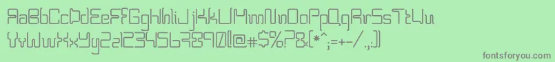 Bpneon Font – Gray Fonts on Green Background