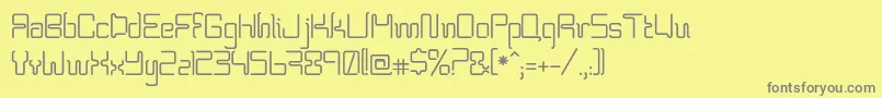 Bpneon Font – Gray Fonts on Yellow Background