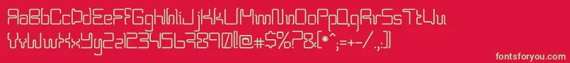 Bpneon Font – Green Fonts on Red Background
