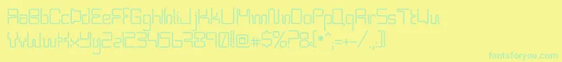 Bpneon Font – Green Fonts on Yellow Background