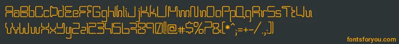 フォントBpneon – 黒い背景にオレンジの文字
