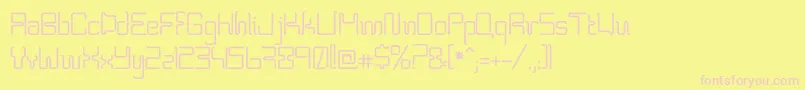 Bpneon Font – Pink Fonts on Yellow Background