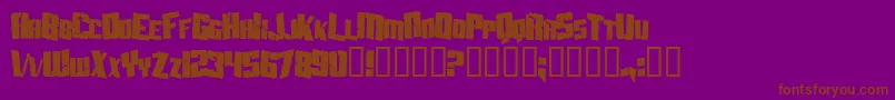 AftershockDebrisCondensed Font – Brown Fonts on Purple Background