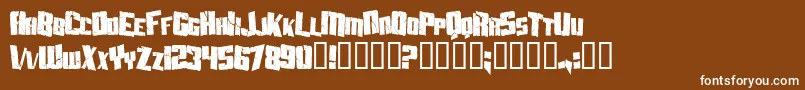 フォントAftershockDebrisCondensed – 茶色の背景に白い文字