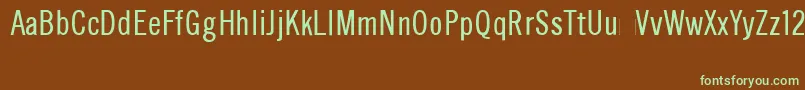 Czcionka ChanlPlain – zielone czcionki na brązowym tle