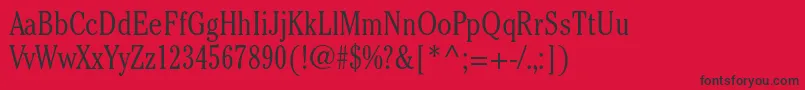 CheltenhamstdLightcond Font – Black Fonts on Red Background