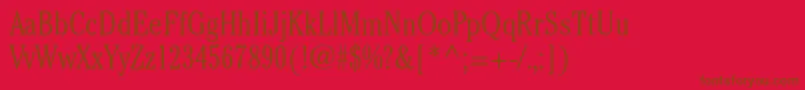 CheltenhamstdLightcond Font – Brown Fonts on Red Background