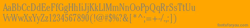 CheltenhamstdLightcond Font – Gray Fonts on Orange Background