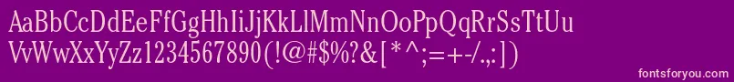 CheltenhamstdLightcond Font – Pink Fonts on Purple Background