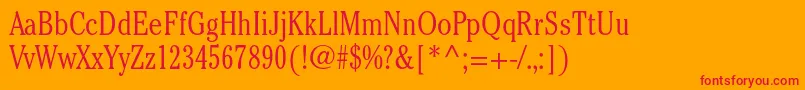 CheltenhamstdLightcond Font – Red Fonts on Orange Background