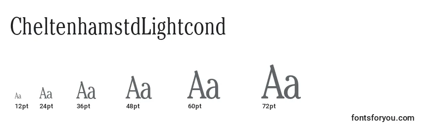 CheltenhamstdLightcond Font Sizes