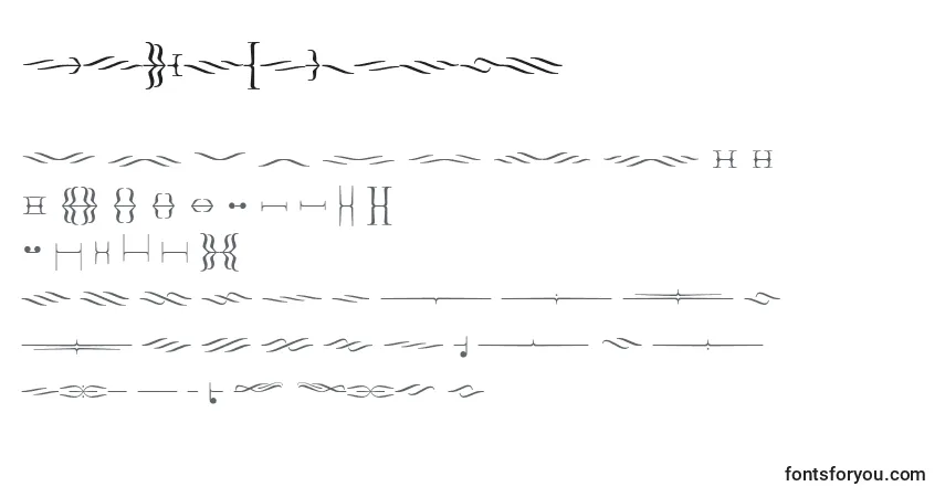 Czcionka Foglihtendeh02 – alfabet, cyfry, specjalne znaki