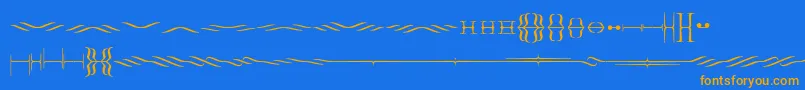 Police Foglihtendeh02 – polices orange sur fond bleu