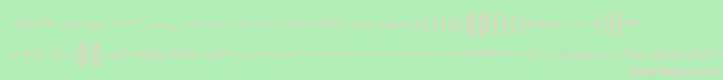 Foglihtendeh02-fontti – vaaleanpunaiset fontit vihreällä taustalla
