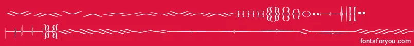 Foglihtendeh02 Font – White Fonts on Red Background