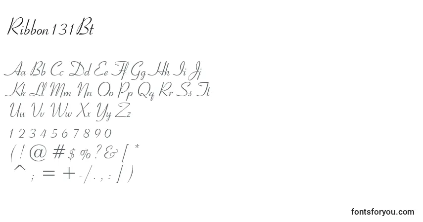A fonte Ribbon131Bt – alfabeto, números, caracteres especiais