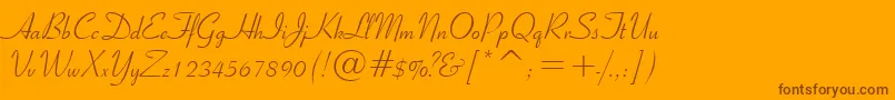 Шрифт Ribbon131Bt – коричневые шрифты на оранжевом фоне