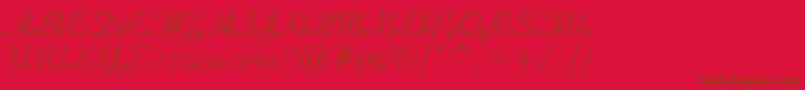 Шрифт Ribbon131Bt – коричневые шрифты на красном фоне