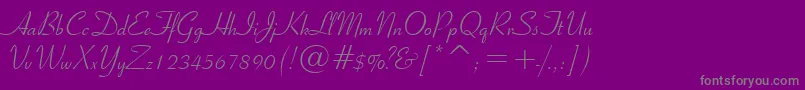 Ribbon131Bt Font – Gray Fonts on Purple Background
