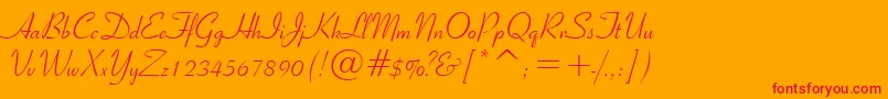 Ribbon131Bt Font – Red Fonts on Orange Background