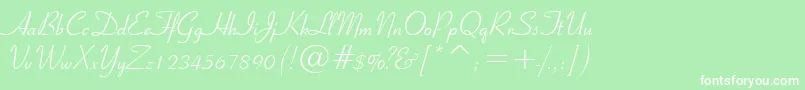 フォントRibbon131Bt – 緑の背景に白い文字