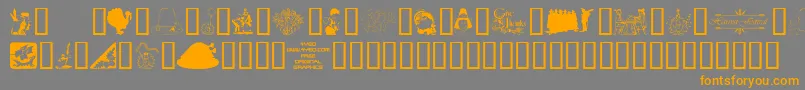 4yeothanks Font – Orange Fonts on Gray Background