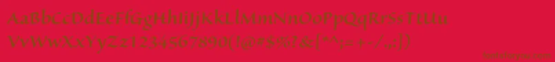 SanvitoproSemiboldsubh Font – Brown Fonts on Red Background