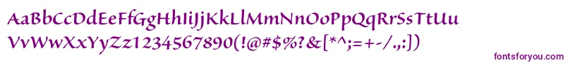 Шрифт SanvitoproSemiboldsubh – фиолетовые шрифты на белом фоне