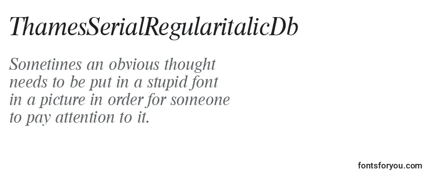 ThamesSerialRegularitalicDb Font