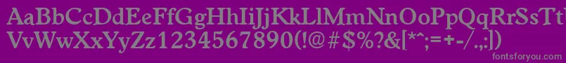 Czcionka WorchesterDemibold – szare czcionki na fioletowym tle
