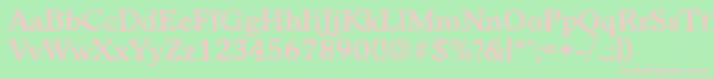 WorchesterDemibold Font – Pink Fonts on Green Background