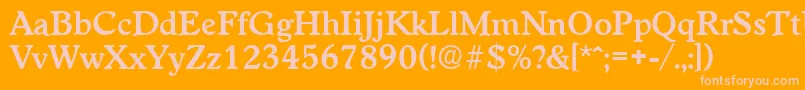 WorchesterDemibold Font – Pink Fonts on Orange Background