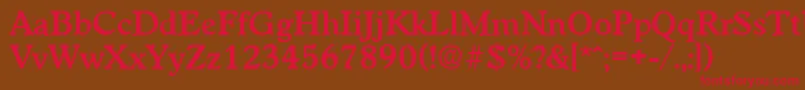WorchesterDemibold Font – Red Fonts on Brown Background
