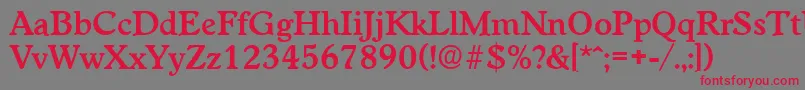 WorchesterDemibold Font – Red Fonts on Gray Background