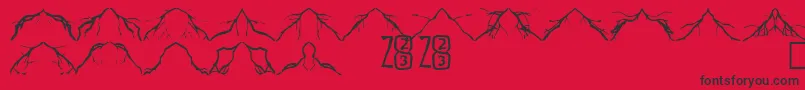 Zone23Lightning Font – Black Fonts on Red Background
