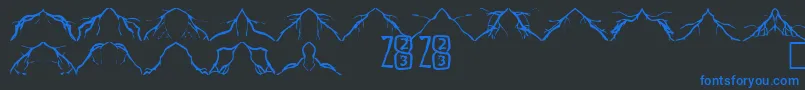 Zone23Lightning Font – Blue Fonts on Black Background