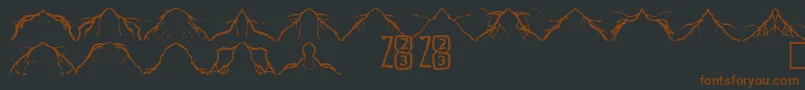 Zone23Lightning Font – Brown Fonts on Black Background