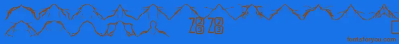 Zone23Lightning Font – Brown Fonts on Blue Background