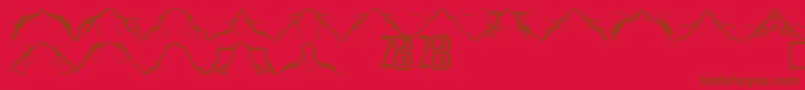 Zone23Lightning Font – Brown Fonts on Red Background