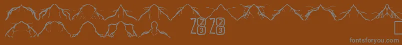 Zone23Lightning Font – Gray Fonts on Brown Background