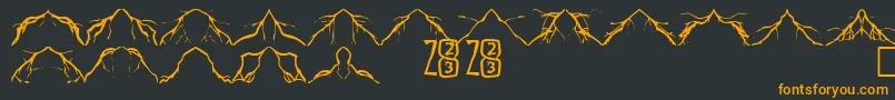 Шрифт Zone23Lightning – оранжевые шрифты на чёрном фоне