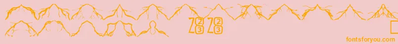 Zone23Lightning Font – Orange Fonts on Pink Background