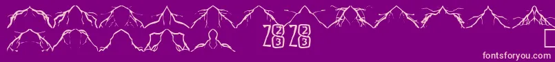 Zone23Lightning Font – Pink Fonts on Purple Background