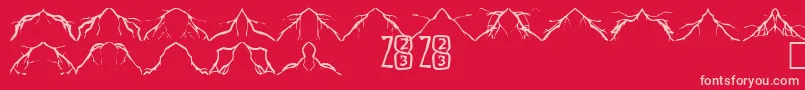 Zone23Lightning-Schriftart – Rosa Schriften auf rotem Hintergrund