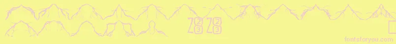 Zone23Lightning Font – Pink Fonts on Yellow Background
